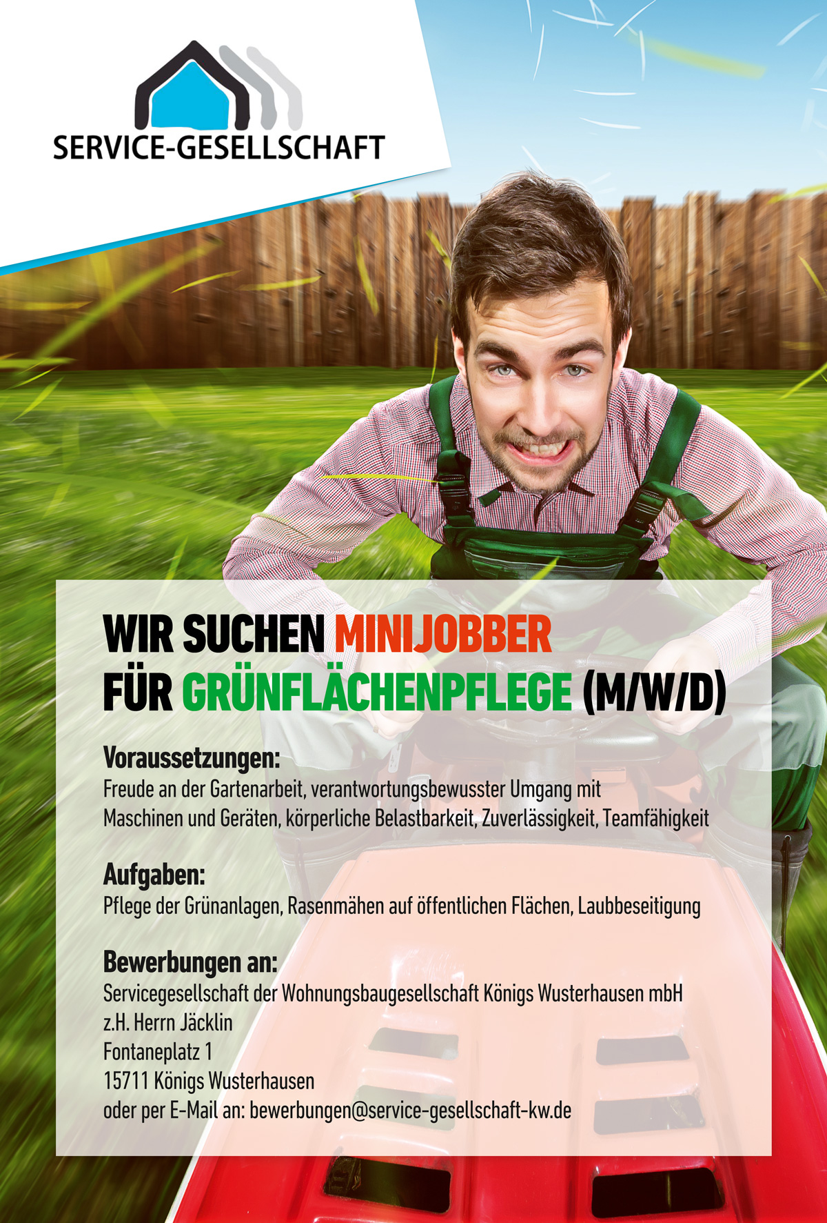 Wir suchen Minijobber für Grünpflege (m/w/d)