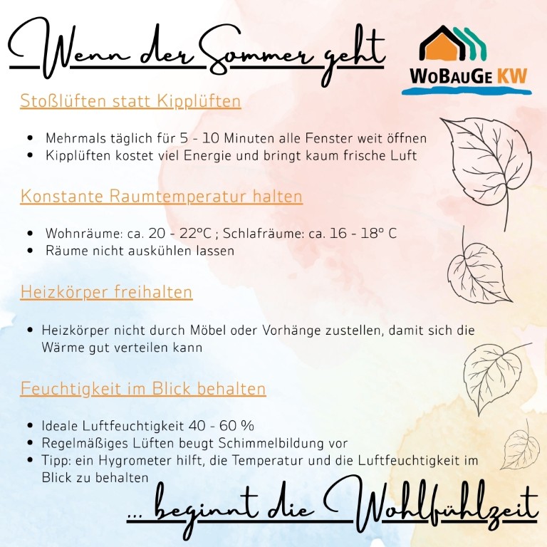 Infopost Heizen und Lüften
